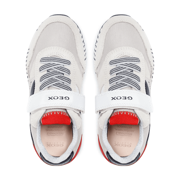 J ALBEN B. A - SCAM.+NYLON Кроссовки на мальчиков WHITE/RED