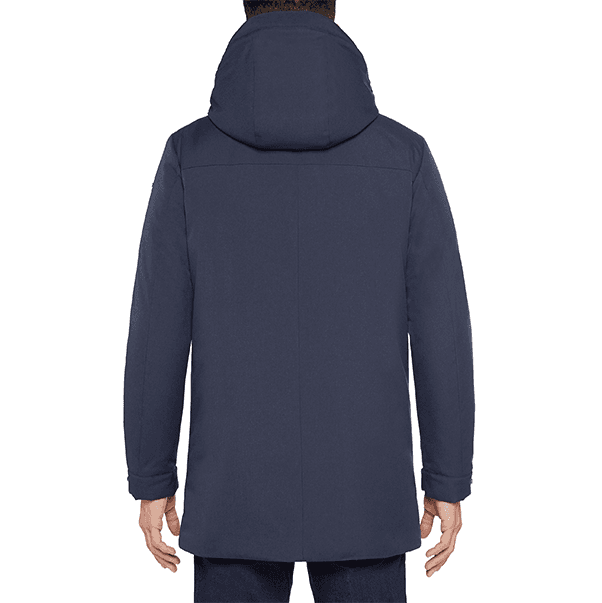 M KAVEN LONG JKT - POLY TWILL Мужская куртка MELANGE GOTHIC BLUE